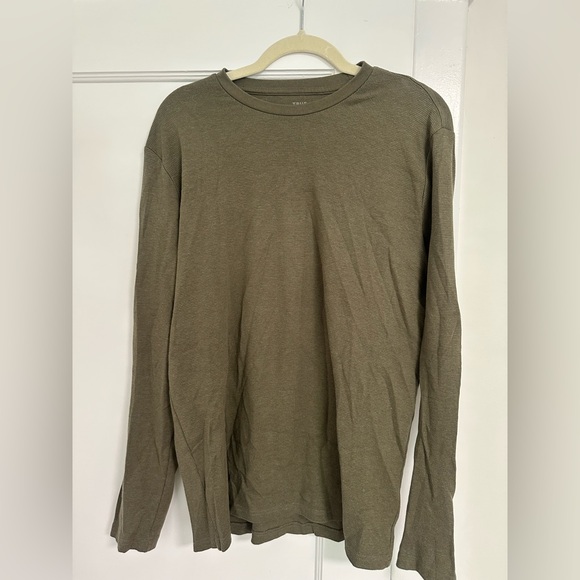 True Class Men's Waffle Long Sleeve Crewneck - Picture 1 of 3